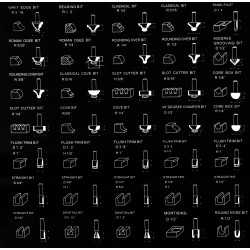 Fresa per legno fresa fresa Set 35 PZ. 8 mm nutfraeser fresa fresa 22550